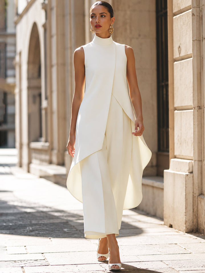 Aurora — Completo Elegante con Pannello Drappeggiato