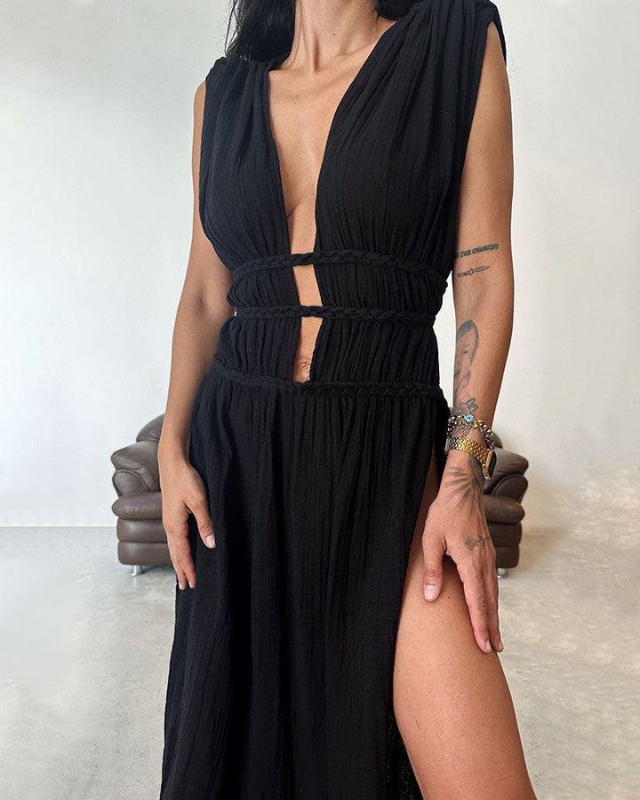 Zoe – Abito boho con spacco