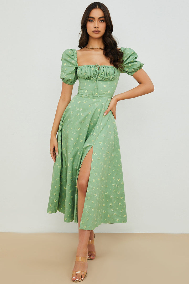 Arianna – Abito boho con maniche a sbuffo