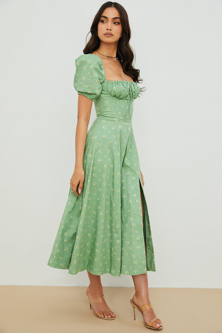 Arianna – Abito boho con maniche a sbuffo