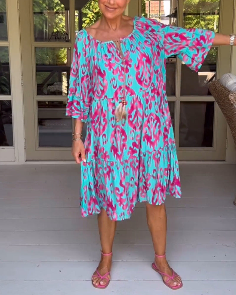Rita – Abito boho stampato