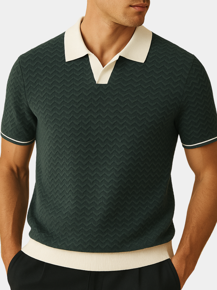 FRANCO MARINO | POLO SHIRT IN TESSUTO RICCIO DE