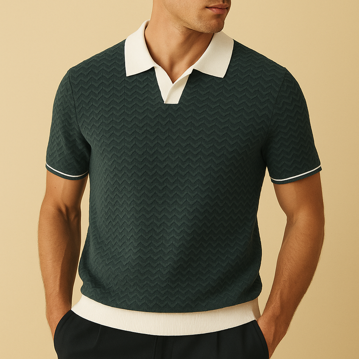 FRANCO MARINO | POLO SHIRT IN TESSUTO RICCIO DE