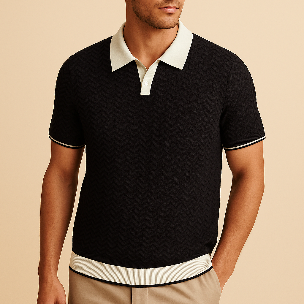 FRANCO MARINO | POLO SHIRT IN TESSUTO RICCIO DE