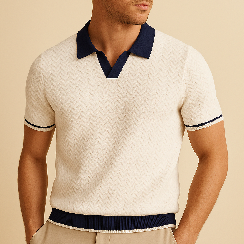 FRANCO MARINO | POLO SHIRT IN TESSUTO RICCIO DE