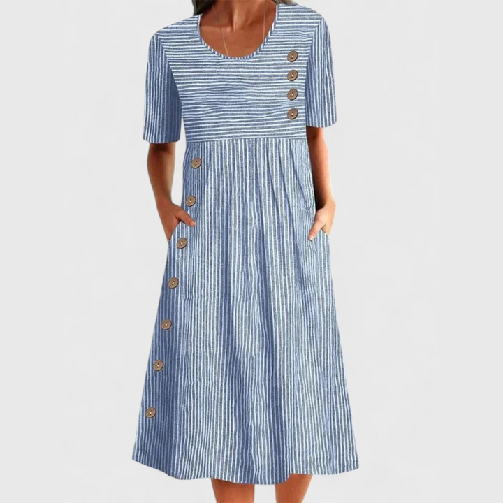 Julia | Abito Midi a Righe