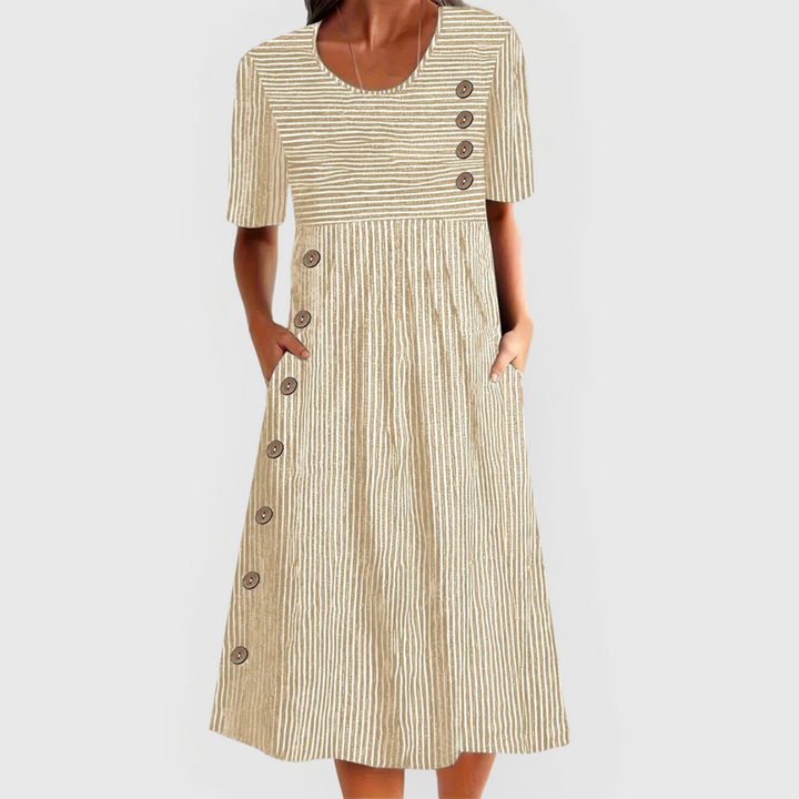 Julia | Abito Midi a Righe