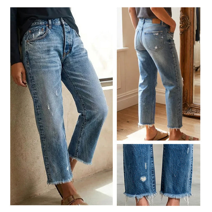 Danice | Jeans a gamba dritta dal taglio corto