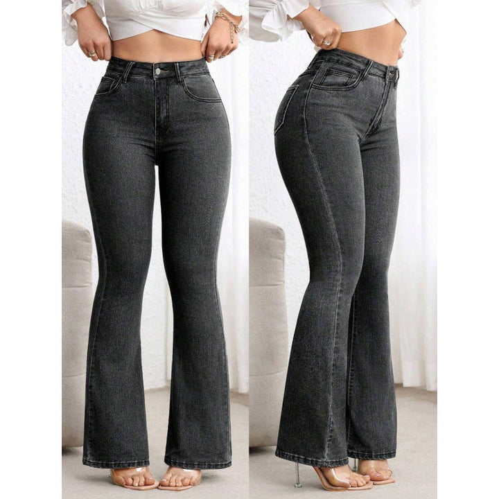 Andrea | Jeans da donna a vita alta e a zampa