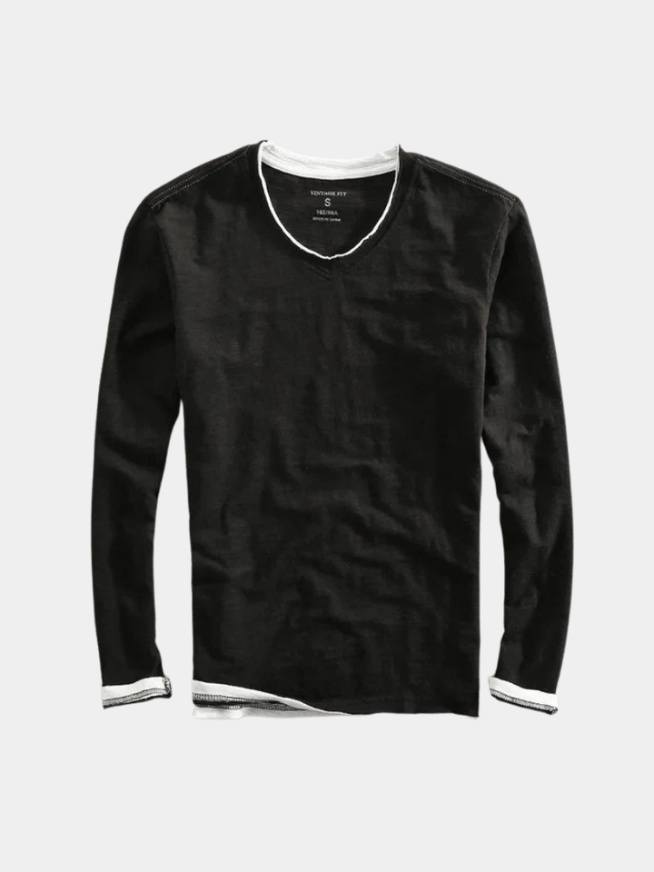 LAURENT MONACO | CAMICIA A MANICHE LUNGHE IN COTONE