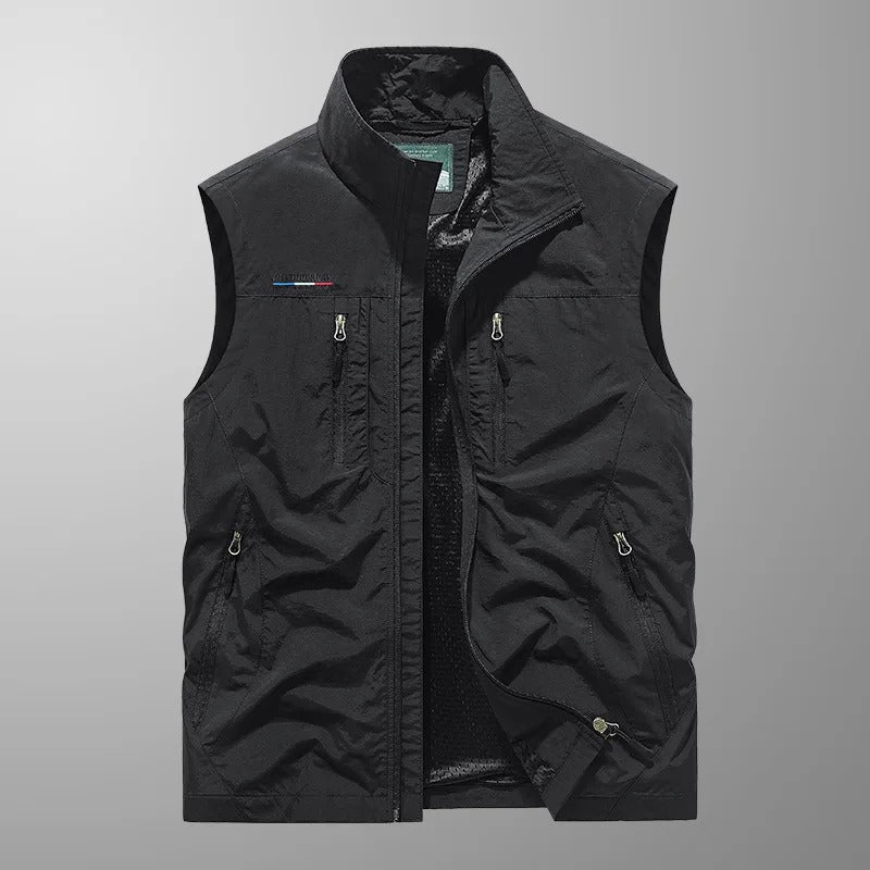 Vincent — Gilet Cargo Multitasche Traspirante