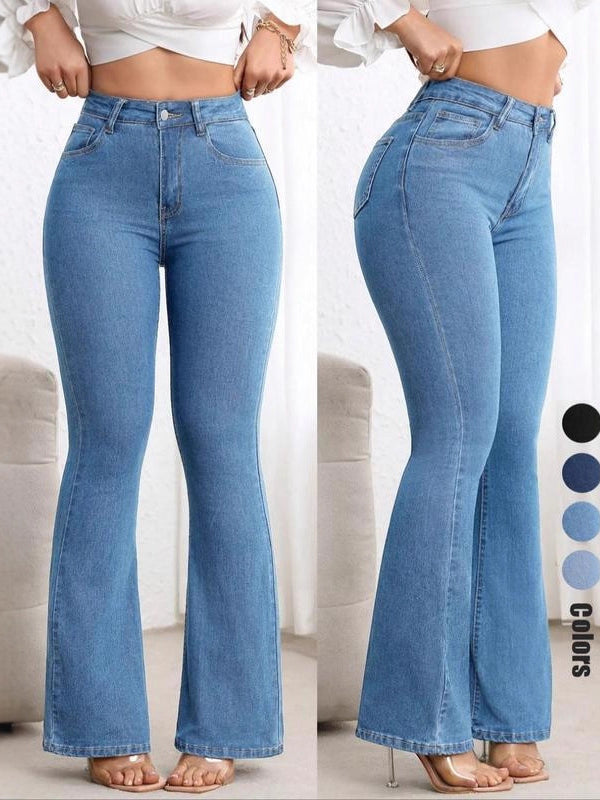 Andrea | Jeans da donna a vita alta e a zampa