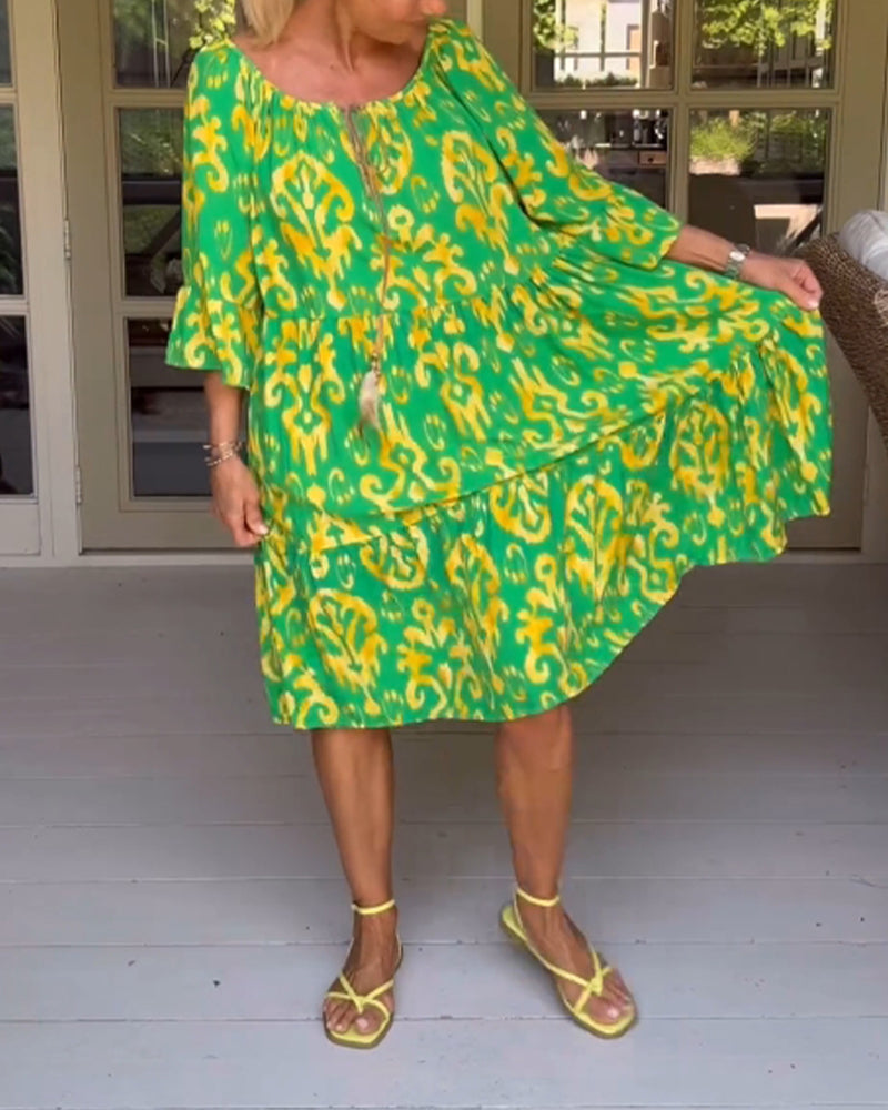 Rita – Abito boho stampato