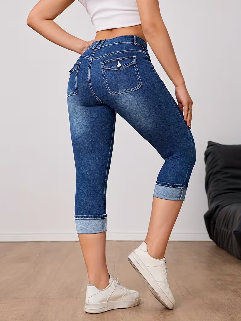 Capri | Pantaloni a tre quarti in denim