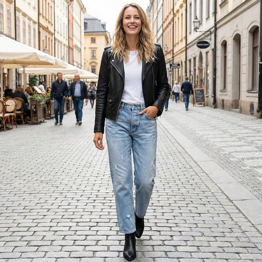 Danice | Jeans a gamba dritta dal taglio corto