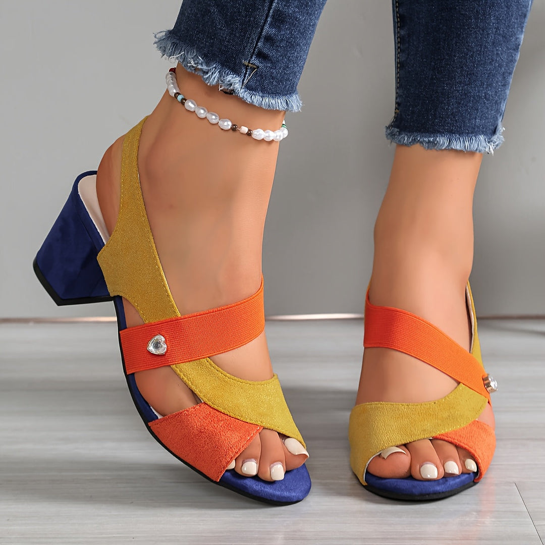 Bella — Sandali Comfort a Tacco con Plantare Anatomico
