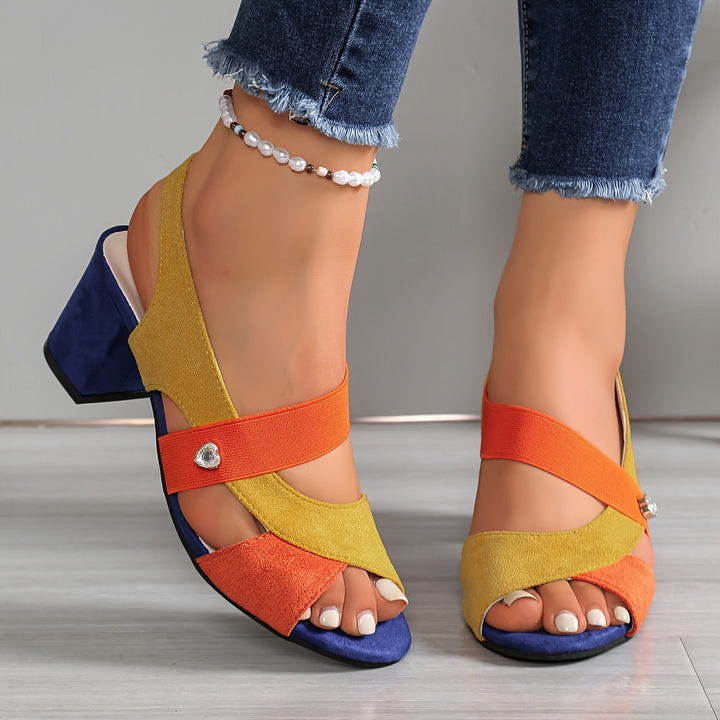 Bella — Sandali Comfort a Tacco con Plantare Anatomico