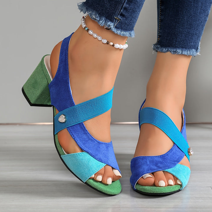 Bella — Sandali Comfort a Tacco con Plantare Anatomico