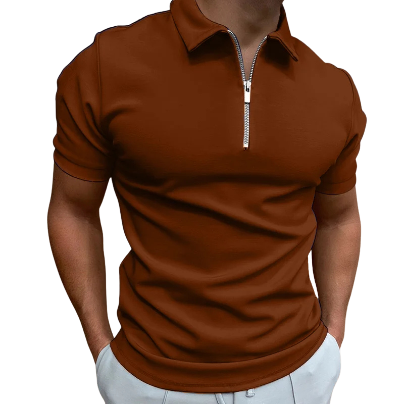 FRANCO MARINO | POLO MODERNO CON ZIP MEZZO ALTO
