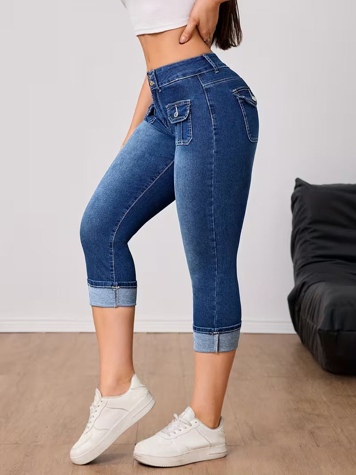 Capri | Pantaloni a tre quarti in denim