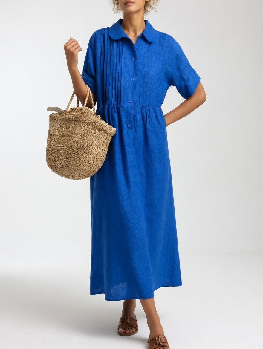 Margherita | Abito Chemisier Maxi in Cotone
