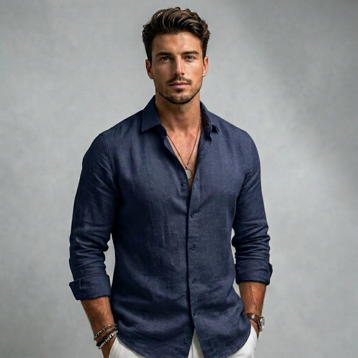 Christopher — Camicia in Lino da Uomo