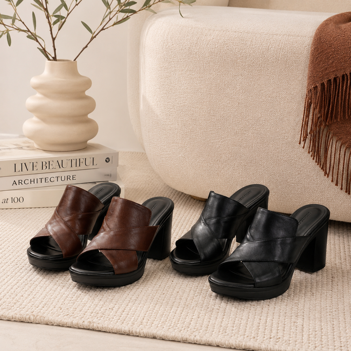 Darcy — Mules con Tacco a Blocco e Plateau