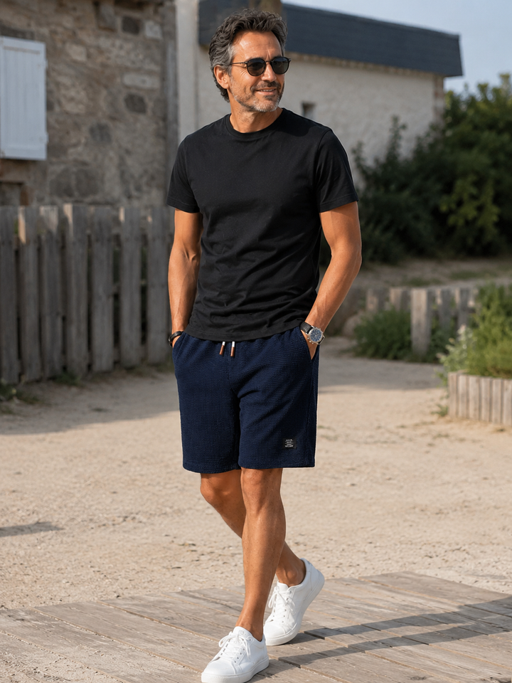 Marco — Shorts in Tessuto Waffle