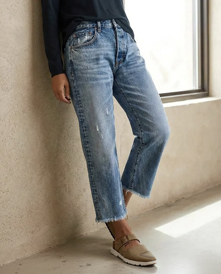 Danice | Jeans a gamba dritta dal taglio corto