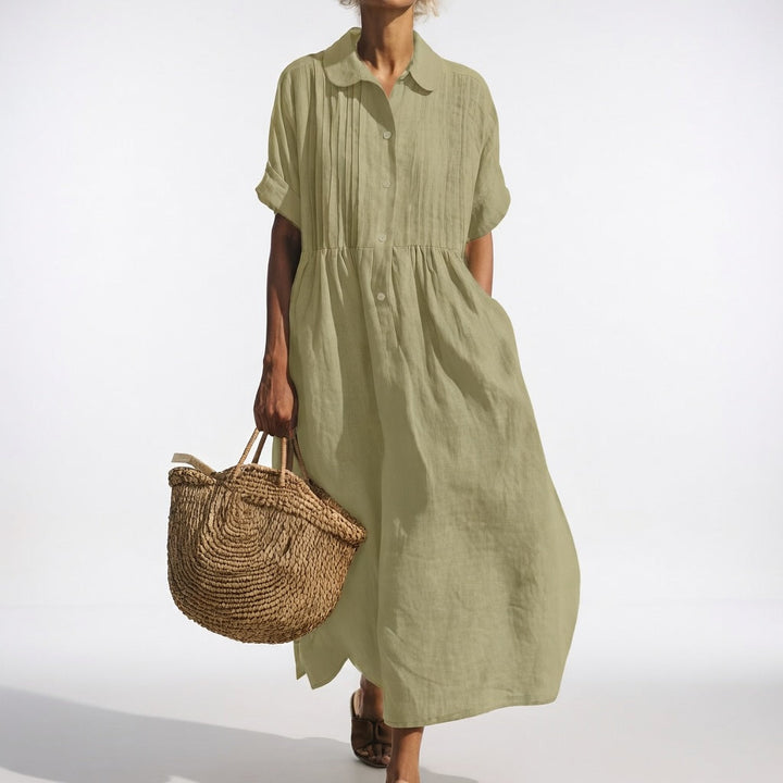 Margherita | Abito Chemisier Maxi in Cotone