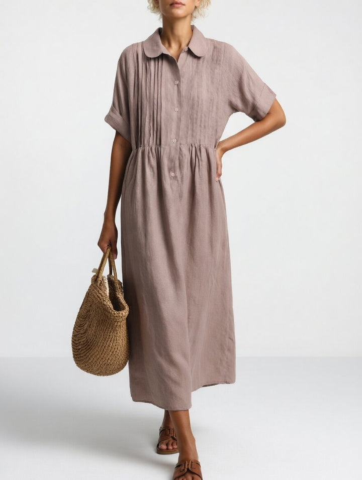 Margherita | Abito Chemisier Maxi in Cotone