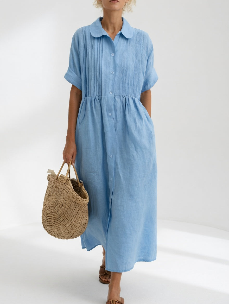 Margherita | Abito Chemisier Maxi in Cotone