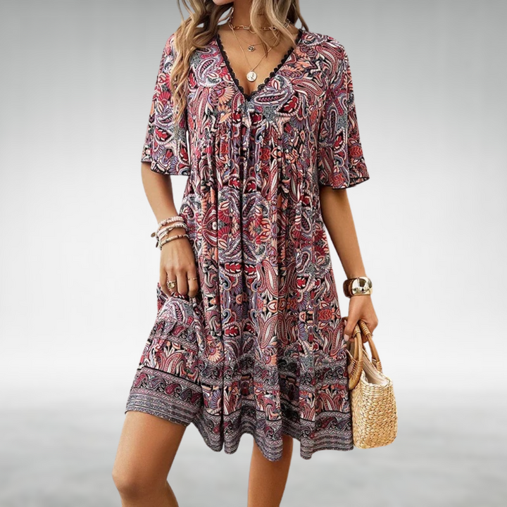 Quinta – Abito boho svasato