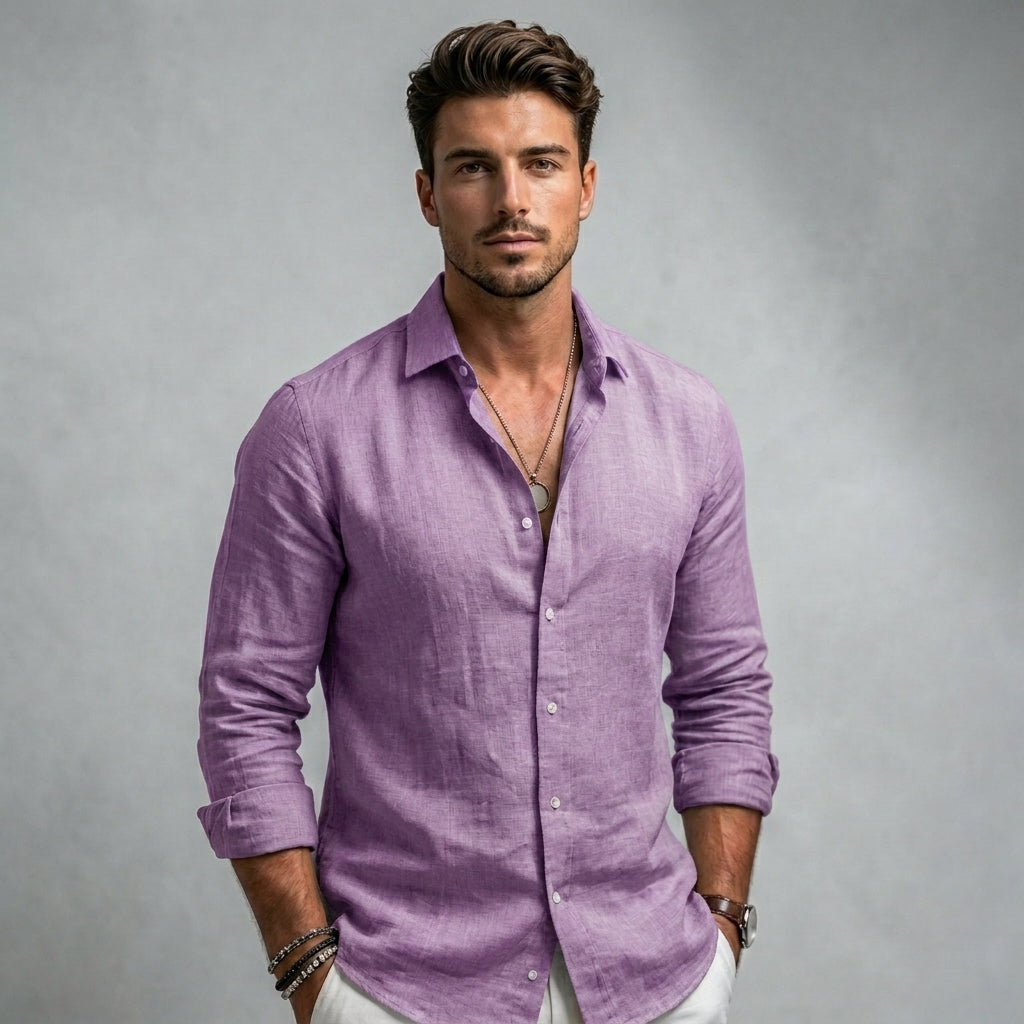 Christopher — Camicia in Lino da Uomo