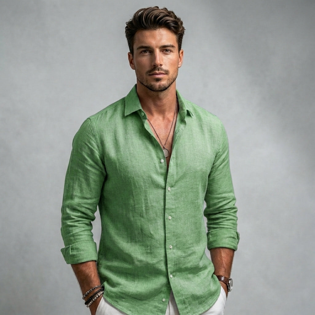 Christopher — Camicia in Lino da Uomo