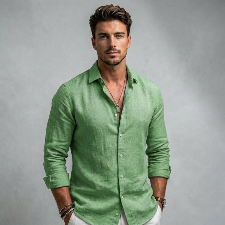 Christopher — Camicia in Lino da Uomo