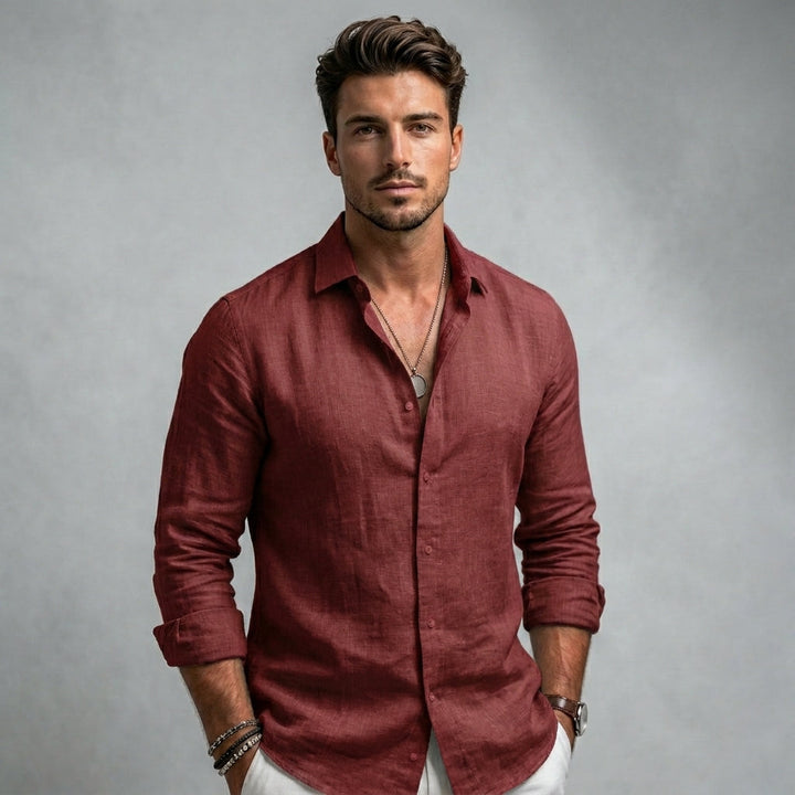 Christopher — Camicia in Lino da Uomo