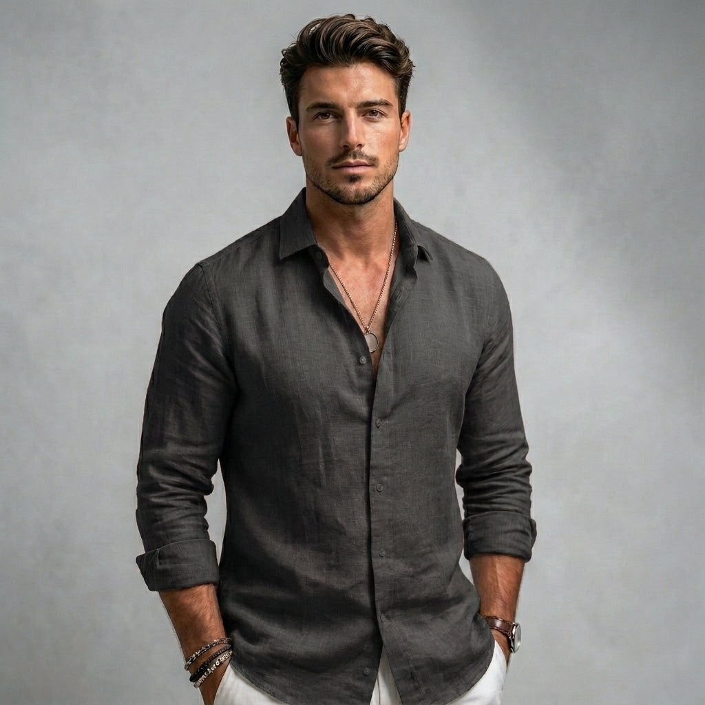 Christopher — Camicia in Lino da Uomo