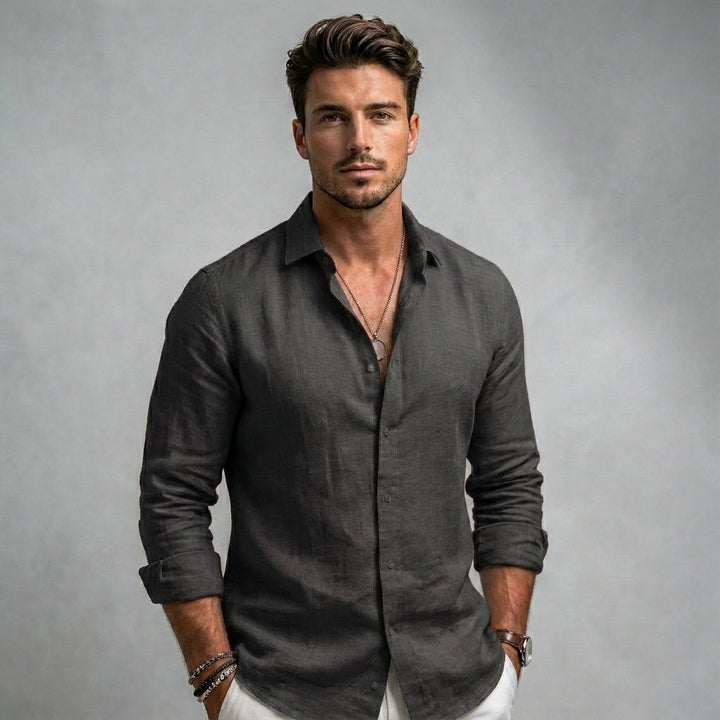 Christopher — Camicia in Lino da Uomo
