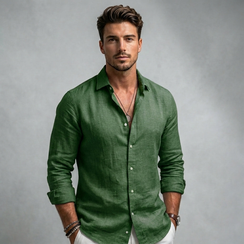 Christopher — Camicia in Lino da Uomo