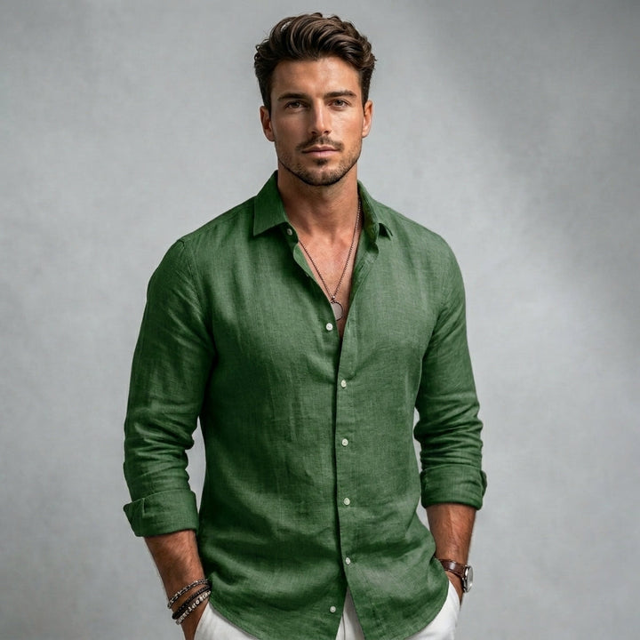 Christopher — Camicia in Lino da Uomo