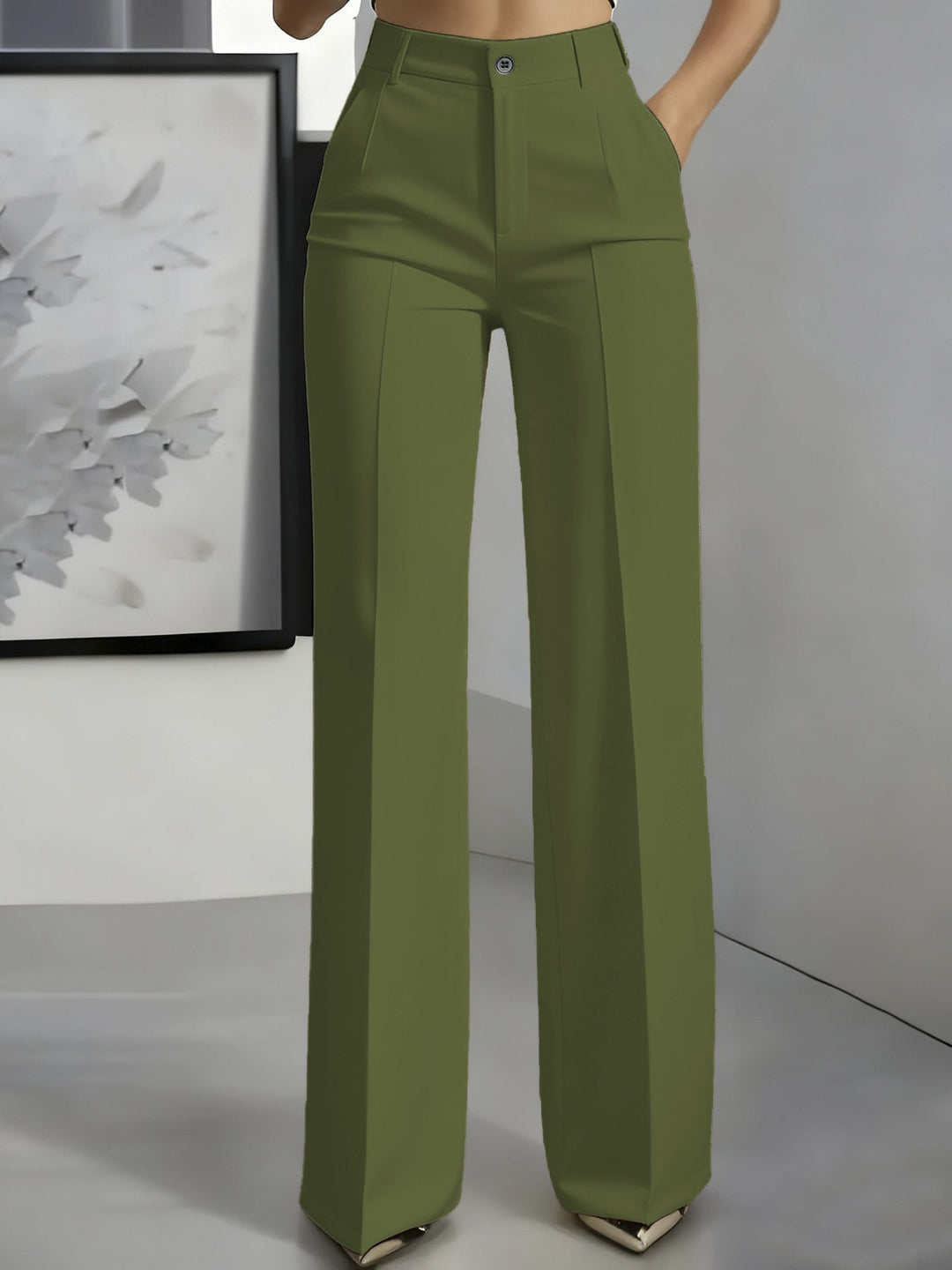 Romina | Bellissimi pantaloni elasticizzati a vita alta.