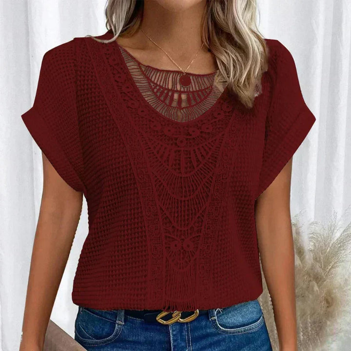 Verónica™ | Top elegante con dettagli in pizzo