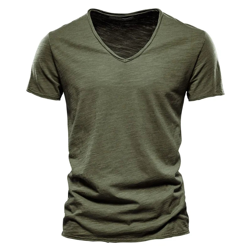 FRANCO MARINO | T-SHIRT COL V IN COTONE PER UOMO