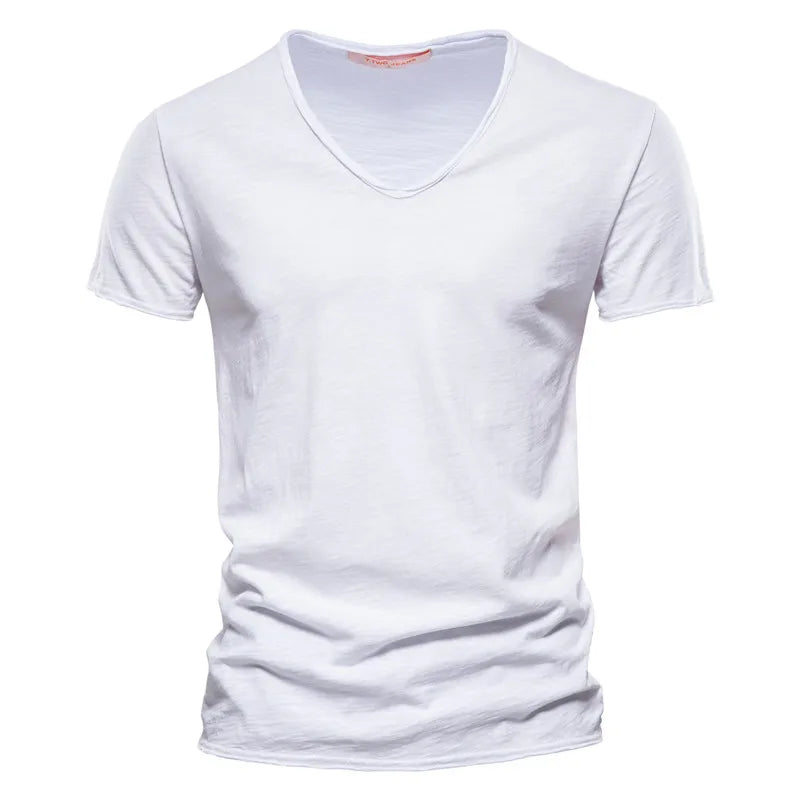 FRANCO MARINO | T-SHIRT COL V IN COTONE PER UOMO