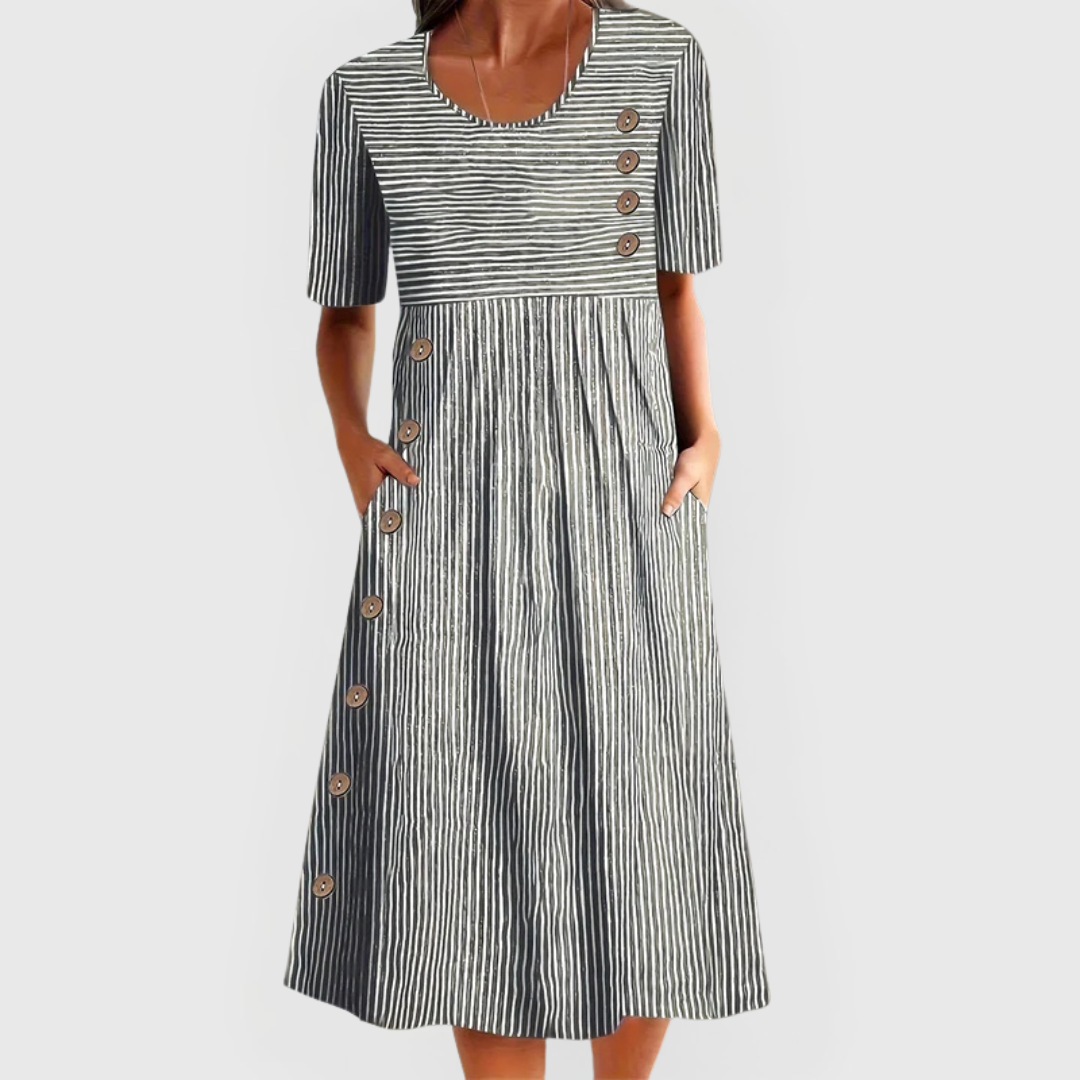 Julia | Abito Midi a Righe