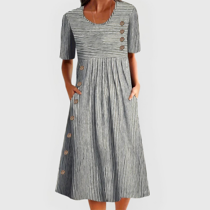 Julia | Abito Midi a Righe