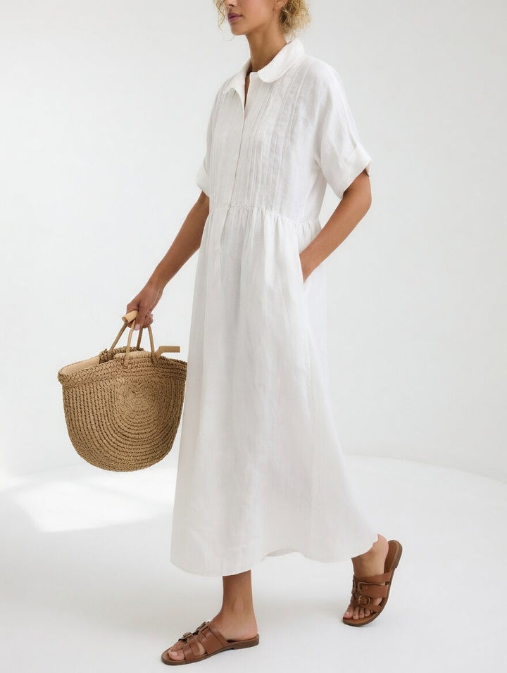 Margherita | Abito Chemisier Maxi in Cotone