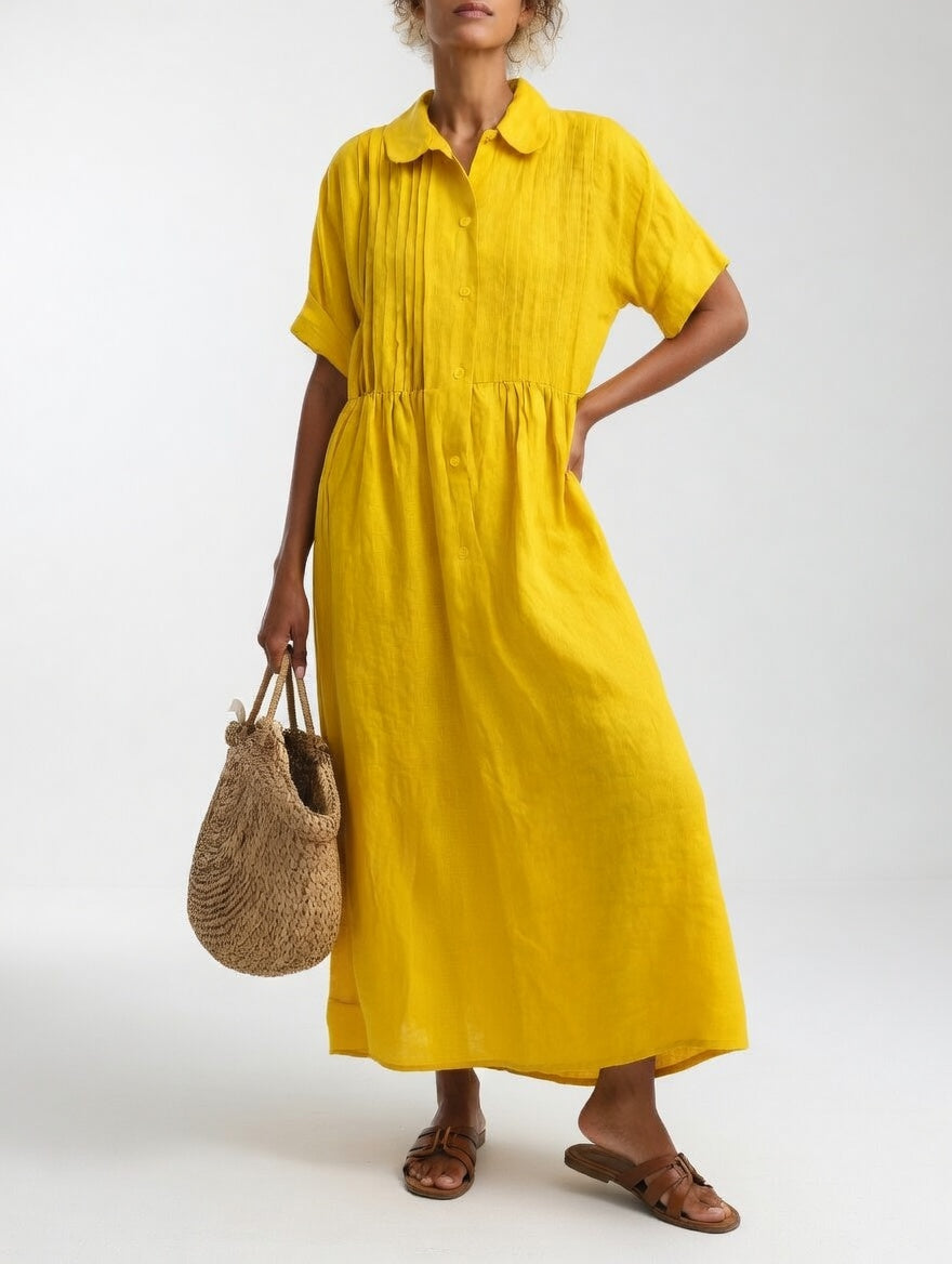 Margherita | Abito Chemisier Maxi in Cotone