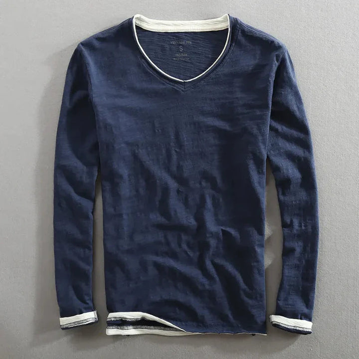 LAURENT MONACO | CAMICIA A MANICHE LUNGHE IN COTONE